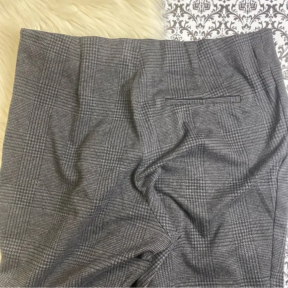 H&M : size 14 : plaid holiday zipper ankle slim fit skinny pull-on trouser pants - Picture 5 of 10